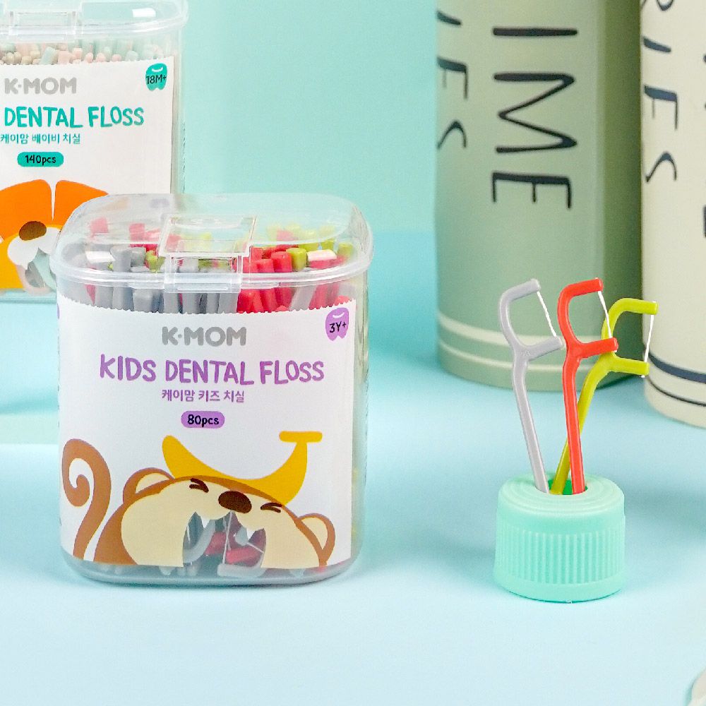 K-mom 兒童迷你牙線棒-80入