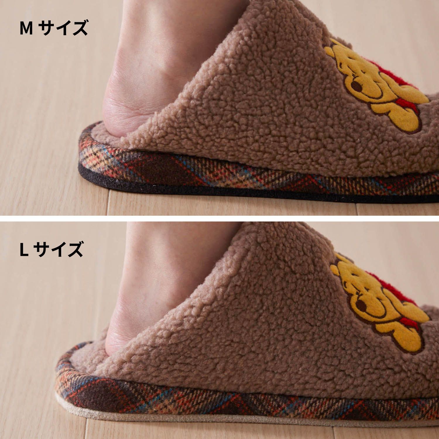 日本千趣會 - 迪士尼 刷毛保暖室內拖鞋-米妮捧臉-粉紅