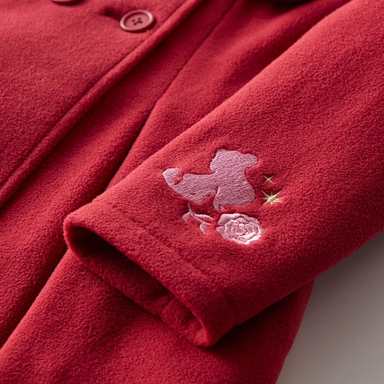 日本千趣會 - 華麗女主角厚裏毛廓形外套-紅色貝兒