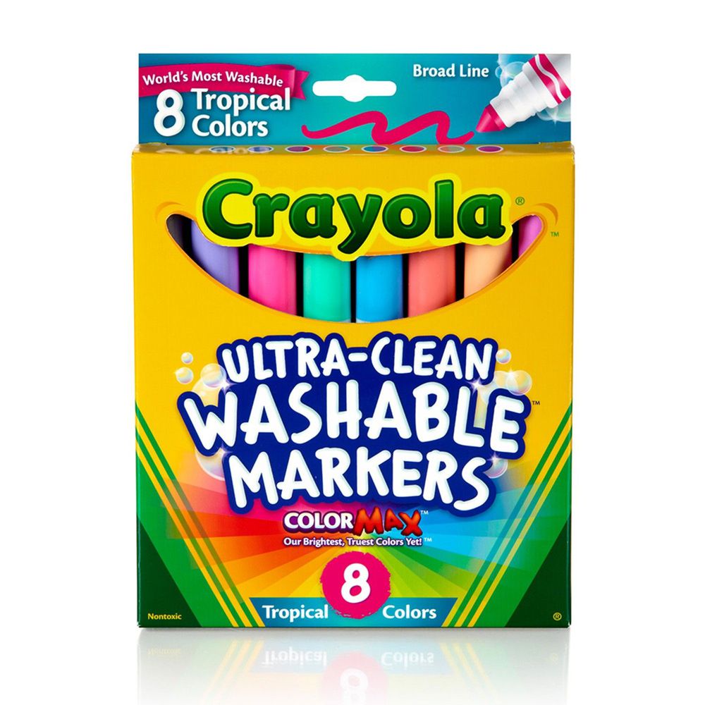 Crayola繪兒樂 - 可水洗粗錐頭彩色筆繽紛色8色