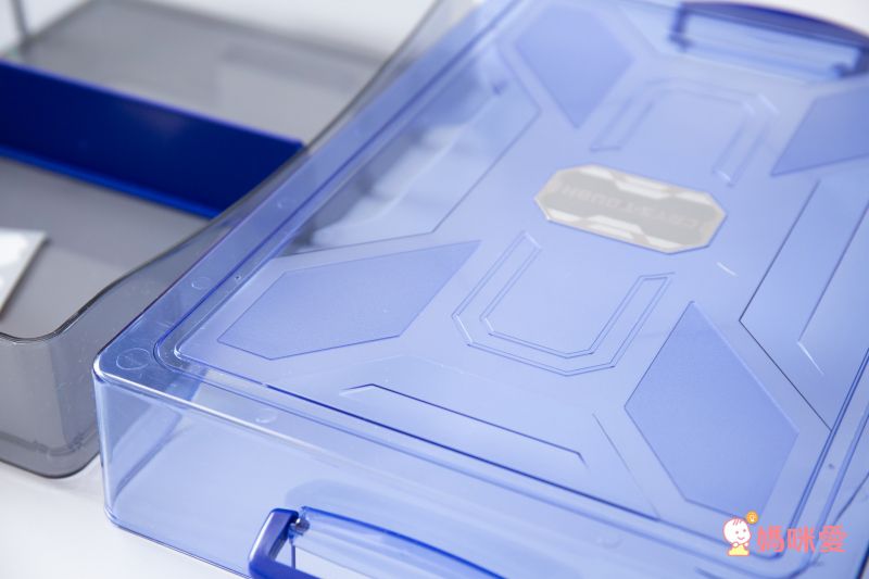 日本文具 SONIC - 雙層抽屜分隔收納盒 (藍)