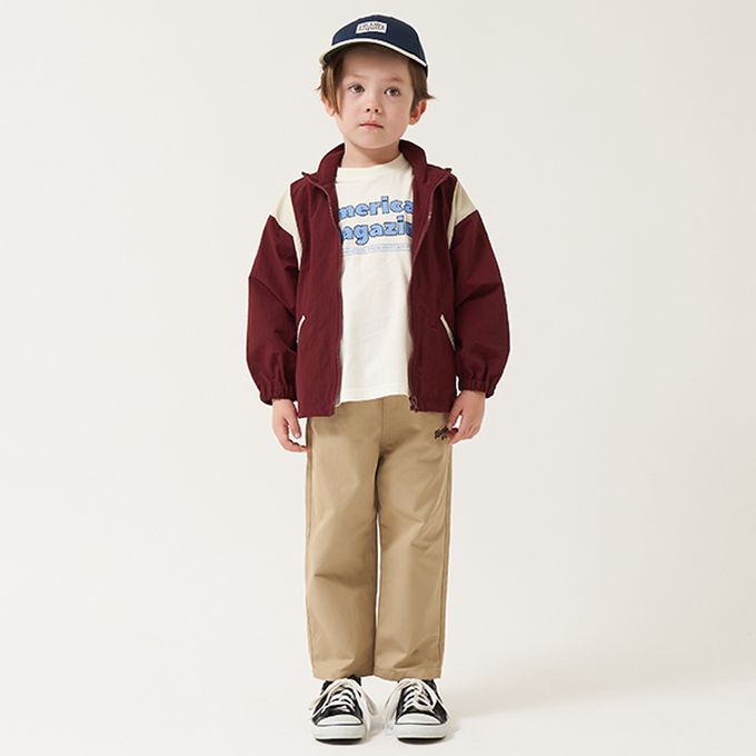 日本 b-ROOM - 潑水加工 廓形撞色防風外套-焦糖棕