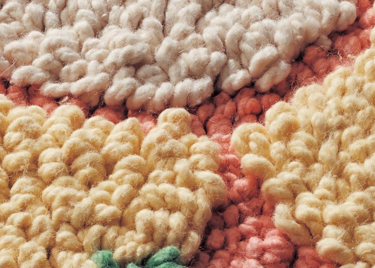 日本千趣會 - 質感純棉腳踏墊(玄關/房門)附贈止滑墊*2-橢圓圖騰-黃