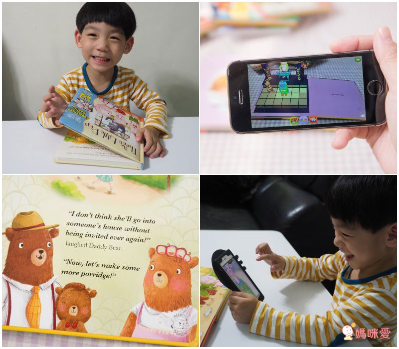 Little Hippo Books - 4D立體繪本大全套-小紅帽+三隻小豬+絨毛兔+金髮女孩與三隻熊+一起學123+一起學ABC[4D書]