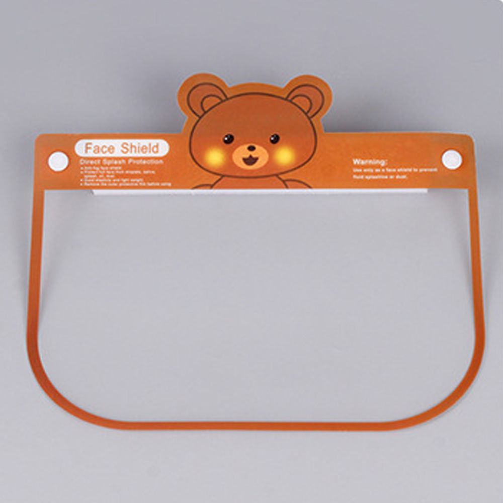 隔離飛沫兒童防護面罩-小熊-棕色 (約26x18.5cm)