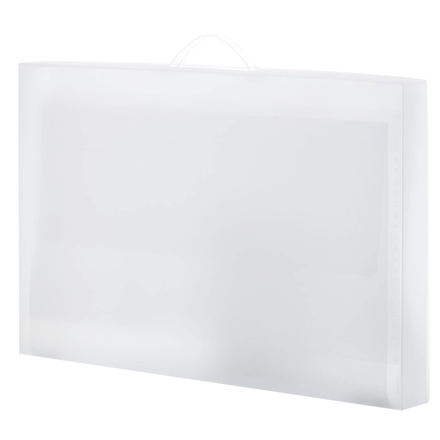 日本千趣會 - [熱銷更新版]美勞作品收納盒(附提把)-白 (45×29.5×4.5cm)