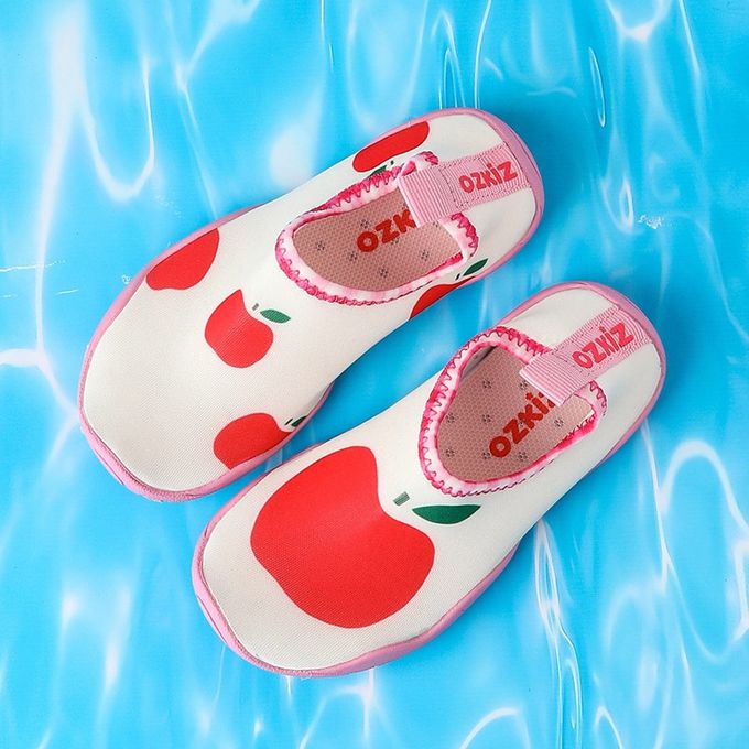 韓國 OZKIZ - 洞洞輕量/防滑兒童沙灘鞋/戲水鞋-紅蘋果