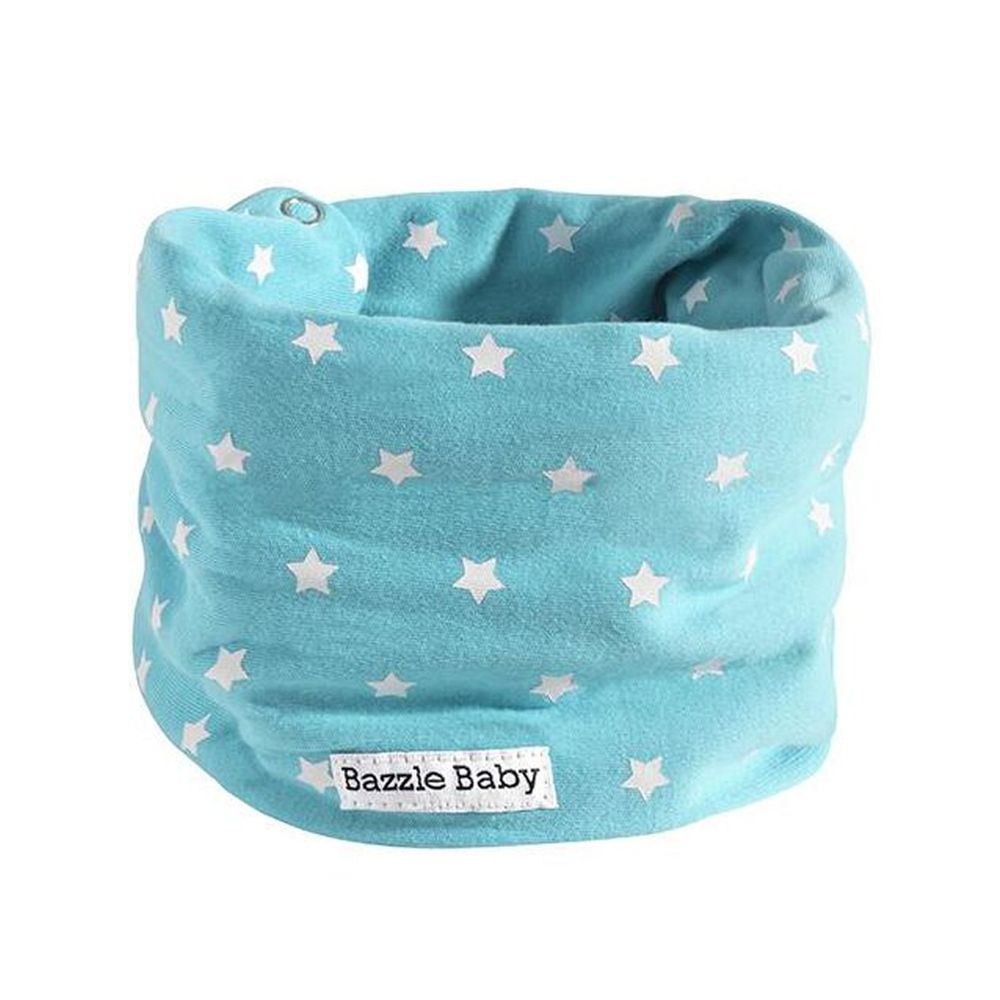 美國 Bazzle baby - 寶寶脖圍圍兜-水藍星星 (41*20cm/1入)