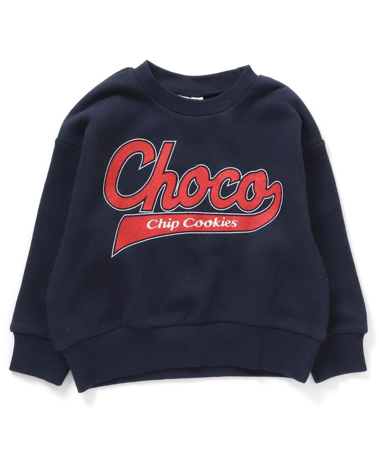 日本 BREEZE - 純棉裏毛糖果印花長袖上衣-黑