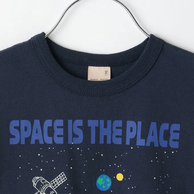 日本 petit main - 100%棉 可愛百搭短袖上衣-沙灘跑車-米杏