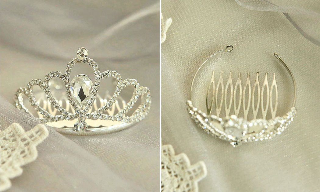 韓國 PuellaFLO - 水鑽艾莉娜公主皇冠髮飾