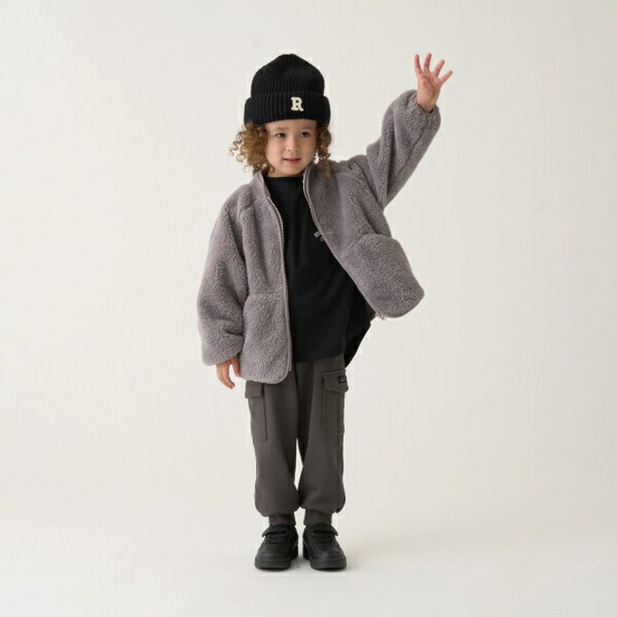 日本 b-ROOM - 泰迪熊絨毛溫暖拉鍊外套-可可