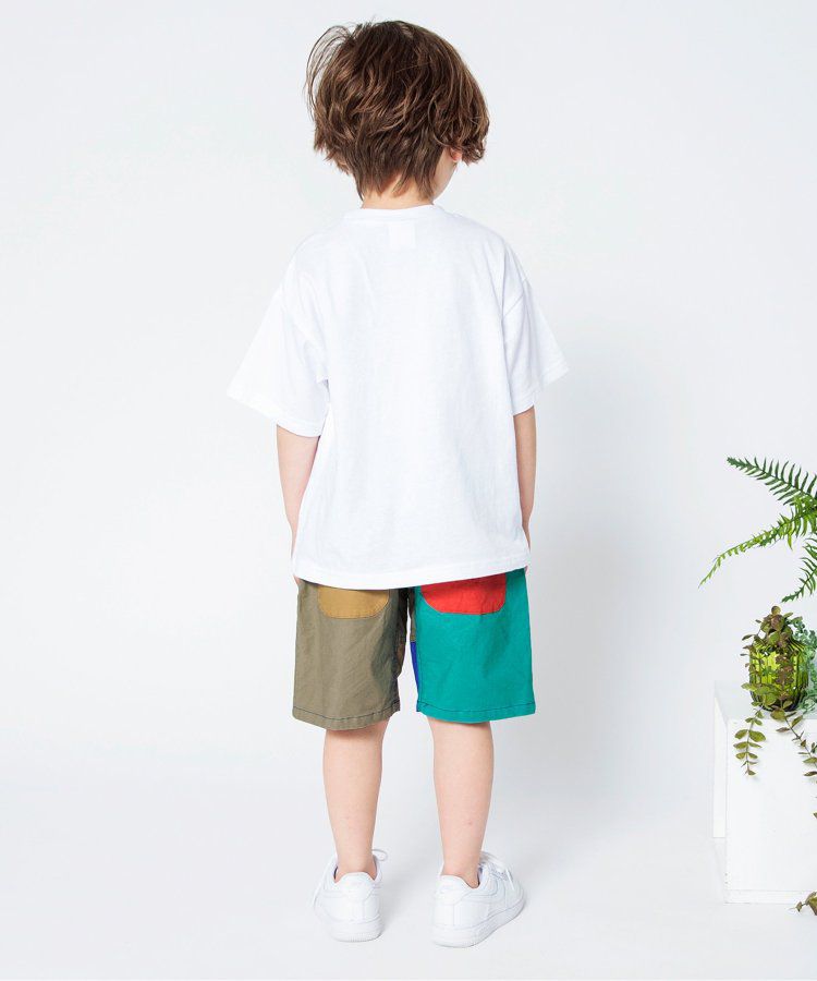 日本 BREEZE - 彩色標籤腰束口休閒短褲-軍綠