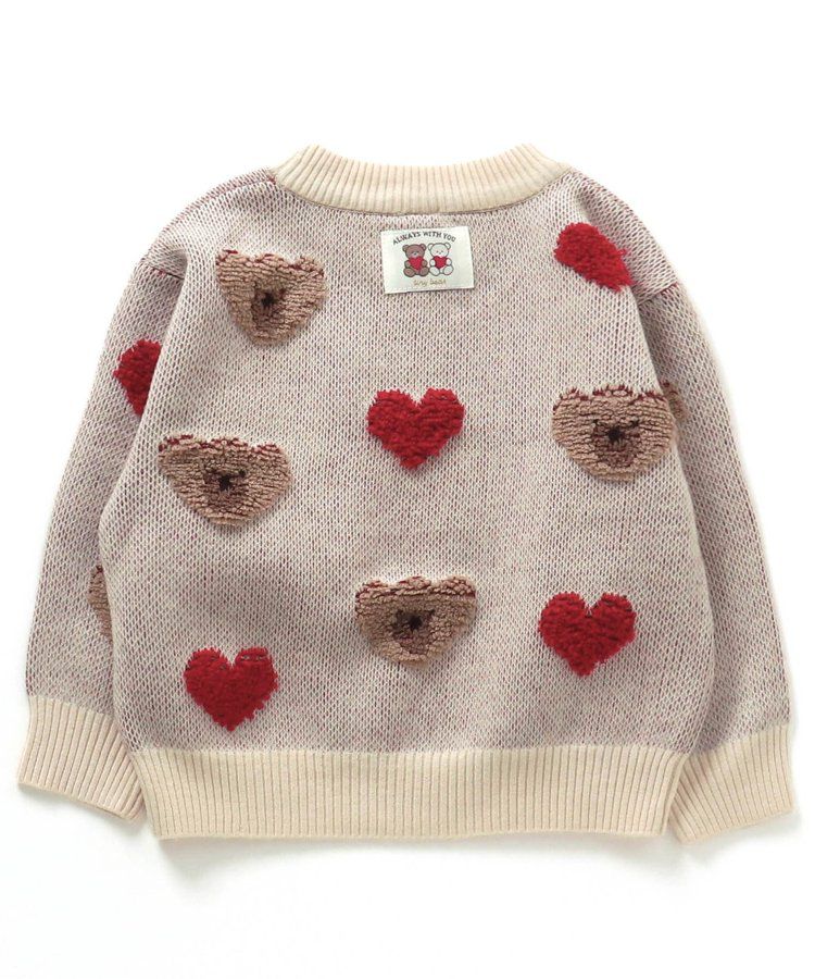 日本 apres les cours - 超萌節慶小熊可機洗毛衣-二隻熊-酒紅