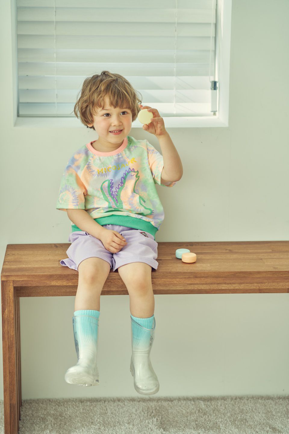 韓國 Mimico - 大口袋舒適純棉寬褲-粉紅