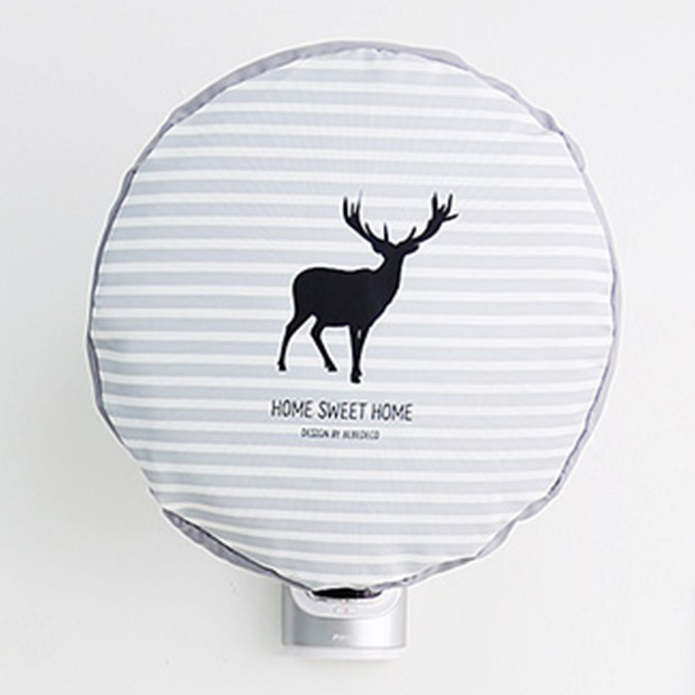 韓國 Bebe Deco - 可水洗電風扇收納套(圓形)-黑影麋鹿 (47*47cm)