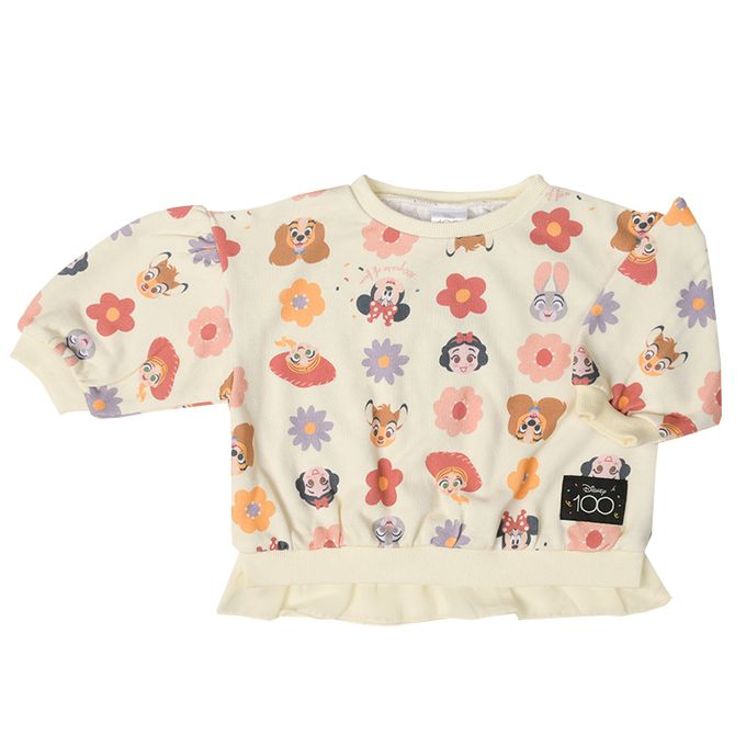 akachan honpo - 休閒上衣-迪士尼滿版印花-象牙白色