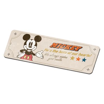 收納王妃 - 迪士尼 Disney 復古系列【我是米奇】珪藻土軟式吸水洗漱墊 吸水墊 杯墊24x8x0.5cm
