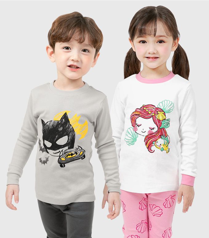 韓國 Mellisse - 韓製30支純棉柔軟長袖家居服-蝙蝠俠