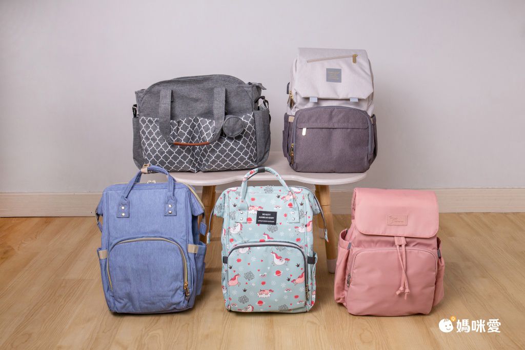 時尚多功能乾濕分離媽媽包/後背包-抽繩款-黑色 (40x34x19cm)