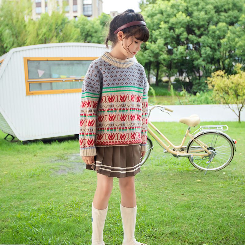 北歐風圖騰針織毛衣