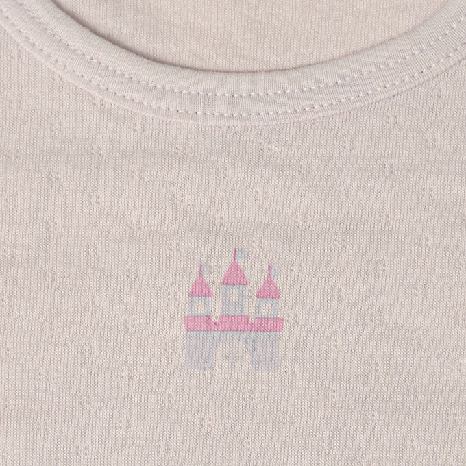 akachan honpo - 短袖圓領上衣2件組蓬鬆棉-公主-粉紅色