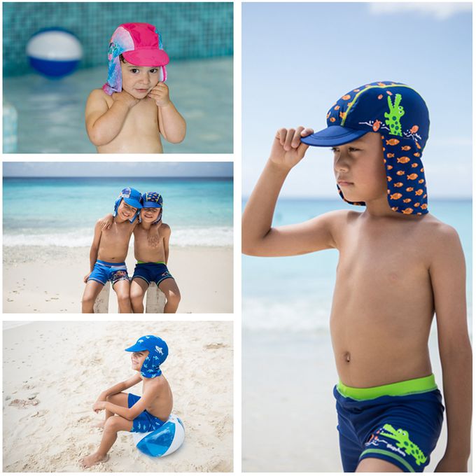 德國Playshoes - 抗UV防曬水陸兩用遮頸帽-蝴蝶