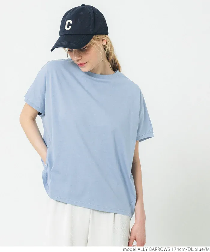 日本 COCA - 100%棉 顯瘦短袖素T-白