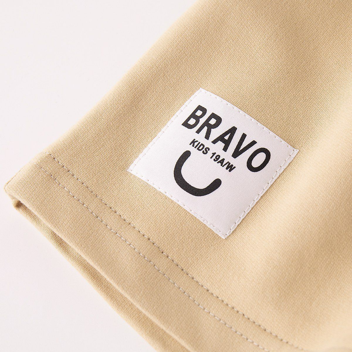 純棉腰鬆緊短褲-條紋款-黑