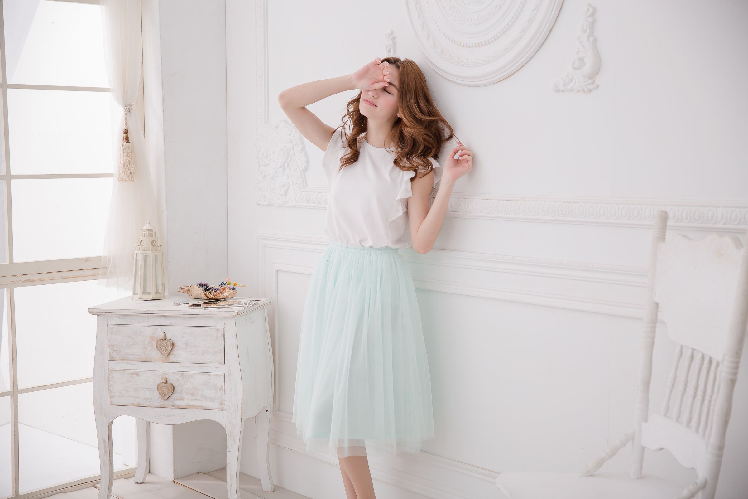 Peachy - 獨家訂製綿柔半身紗裙-半身中長版-薄荷綠 (F)