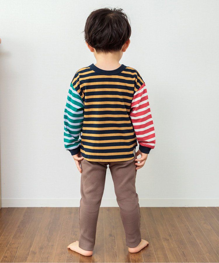 日本 BREEZE - 正反OK！圓領百搭長袖大學T-橫條紋-黑白