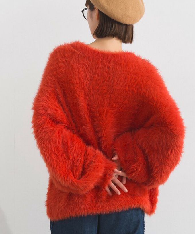 日本 Lupilien - 柔和蓬鬆毛海繭型針織開襟衫/外套-薄荷綠