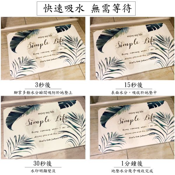 下雨防滑必備！Tromso 居家佈置 廚房防油地墊／腳踏墊/ 珪藻土