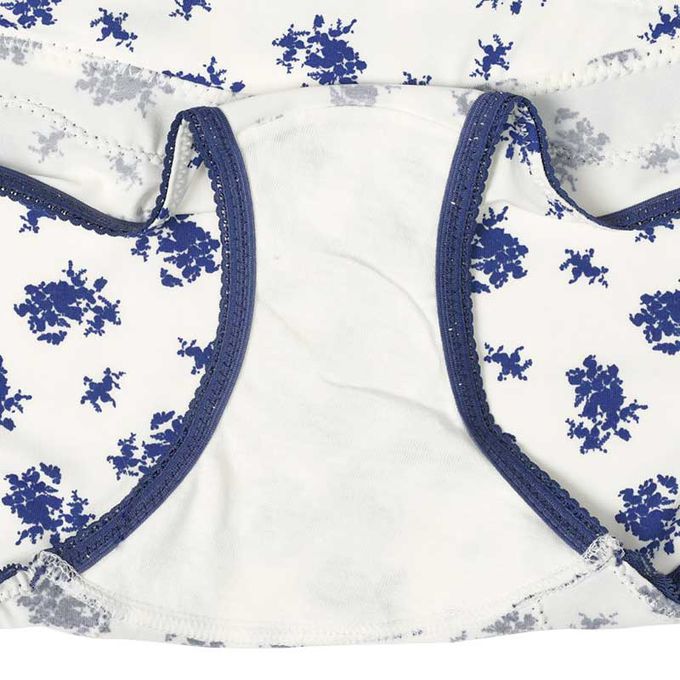 akachan honpo - 腹部交叉設計內褲-羅紋-深藍色