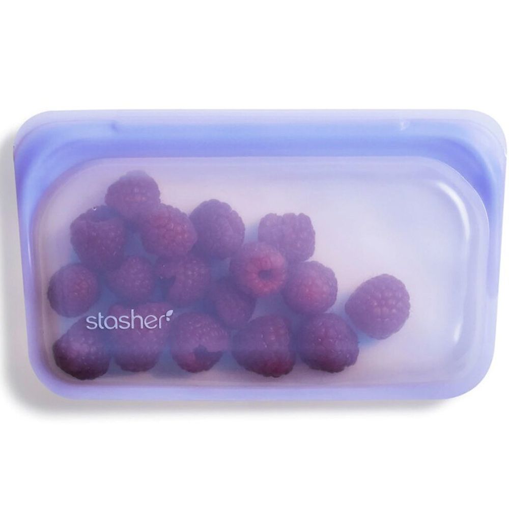 美國 Stasher - 食品級白金矽膠密封食物袋-Snack長型-紫外光 (293ml)