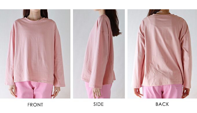 日本 BLUE EAST - 百搭落肩休閒長袖上衣-條紋-軍綠