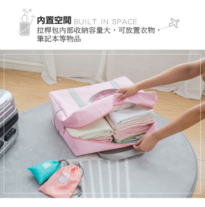 Vanibaby - 大容量防水旅行袋 拉桿包-綠色