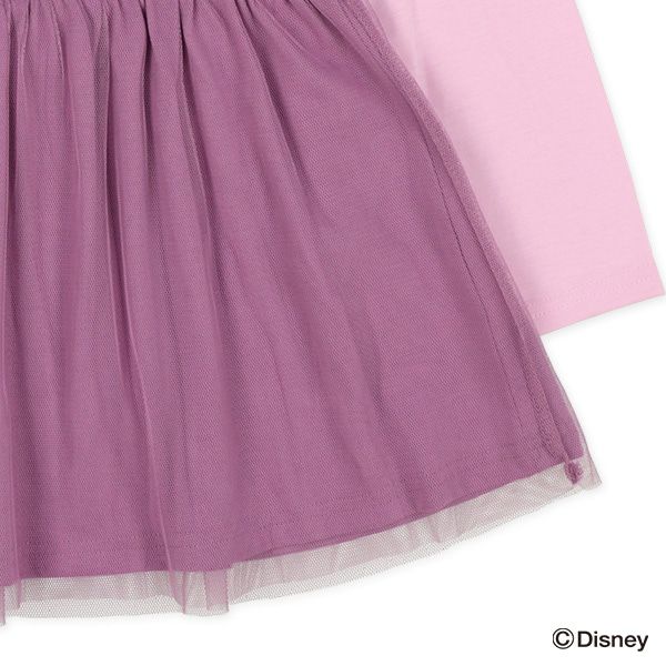 日本西松屋 - 長髮公主造型長袖洋裝-粉紫