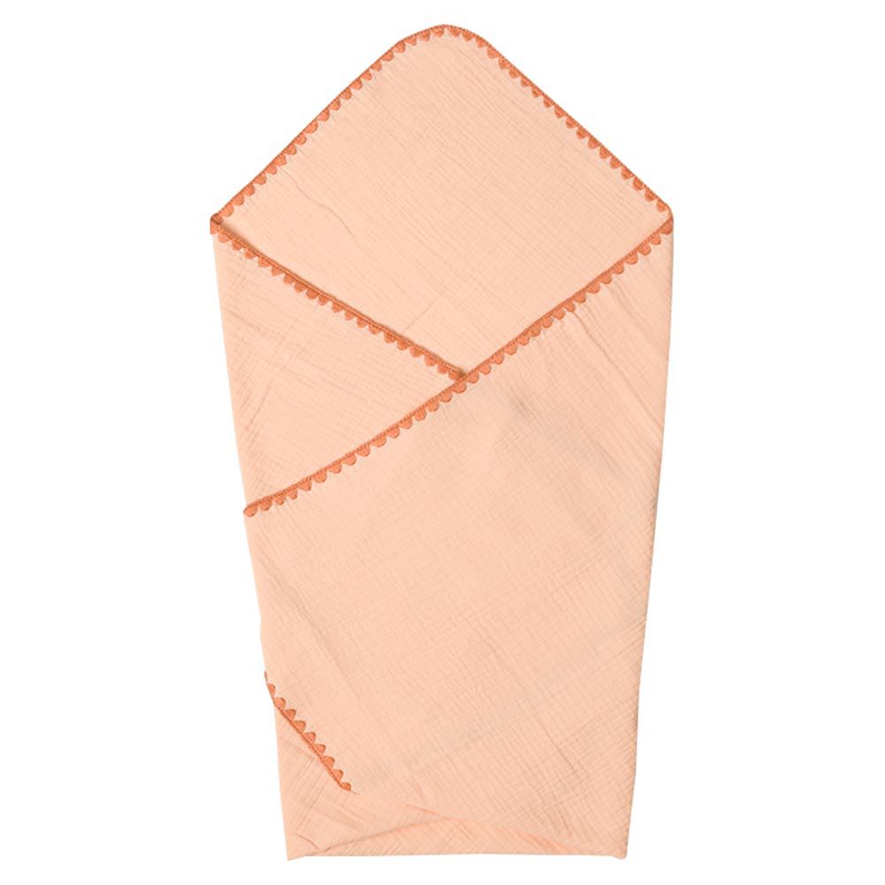akachan honpo - 包巾-蓬鬆穆斯林綿紗-粉紅色 (80×80cm)