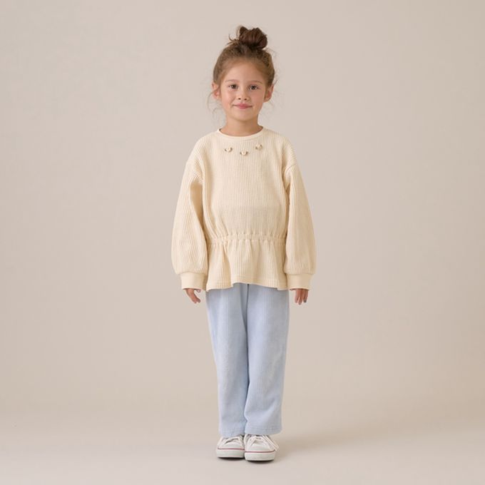 日本 Lycee mine - 柔軟絨面針織素色長褲-薰衣草