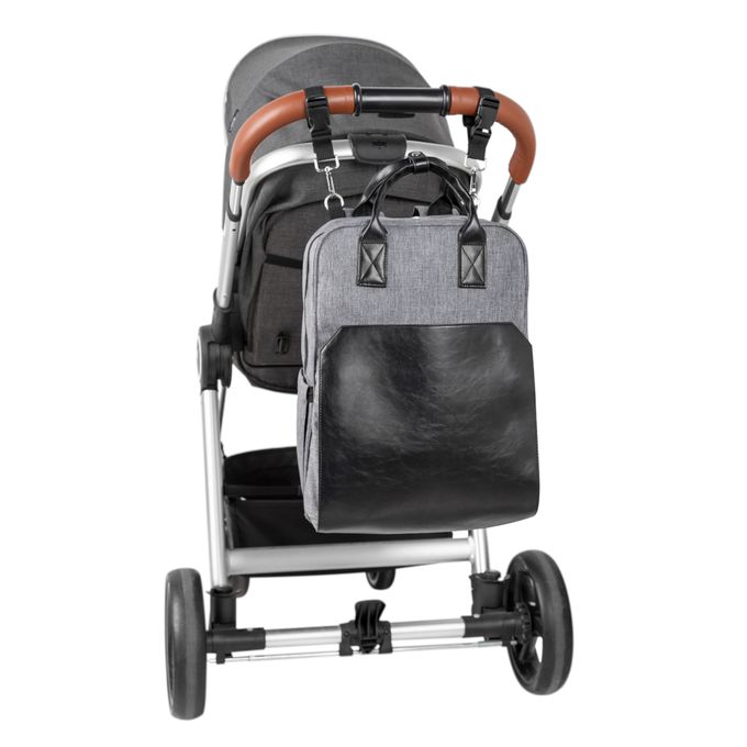 Heine 海恩 - 時尚流行後背包媽媽包 大尺碼媽媽後背包 (WIN-HD17)-黑灰