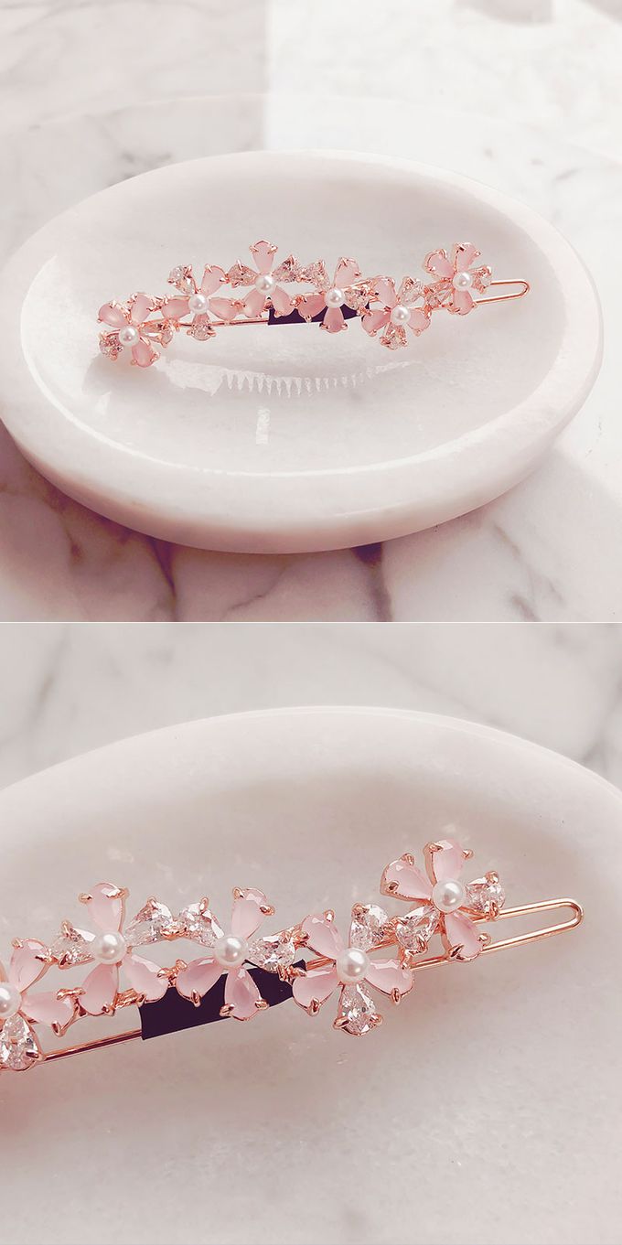 韓國 Soo&Soo - 粉紅愛戀浪漫髮夾-粉 (7.5cm)