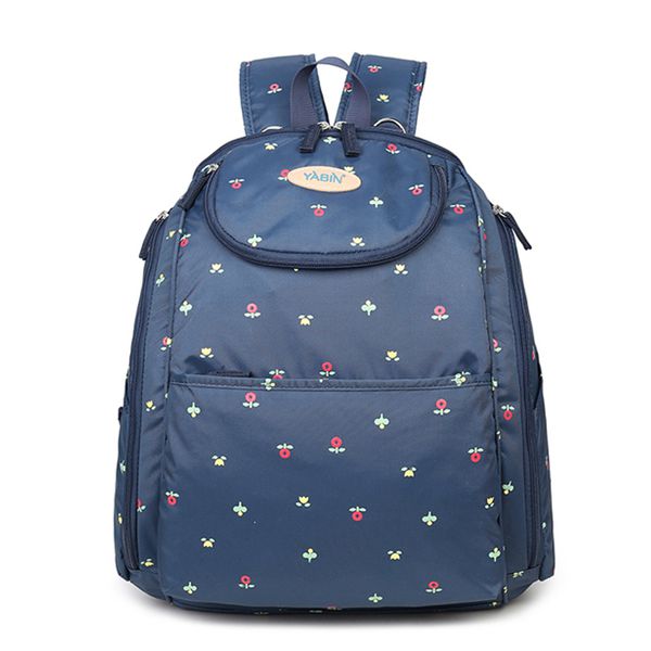 YABIN - 全新多功能輕巧夾層媽媽包-寶藍小花