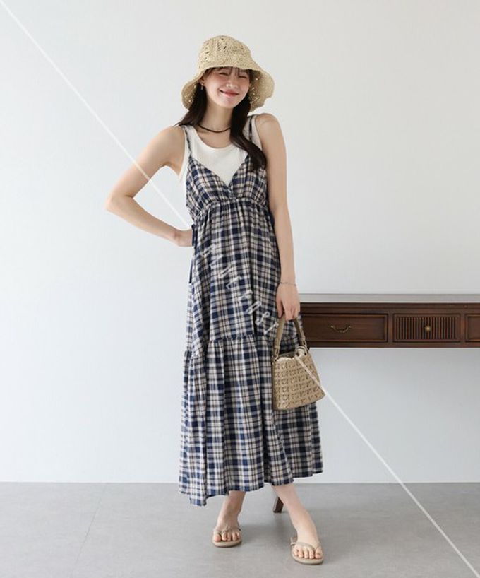 日本 BLUE EAST - 滿分可愛側蝴蝶結細肩帶洋裝-橘 (M)