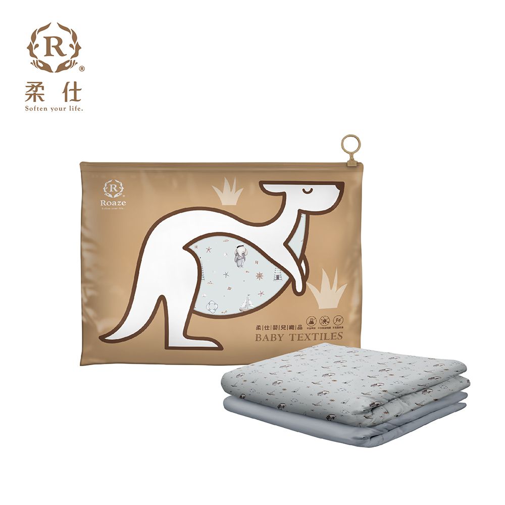 雙面雲朵涼被 (小) | 沁海藍象袋裝
