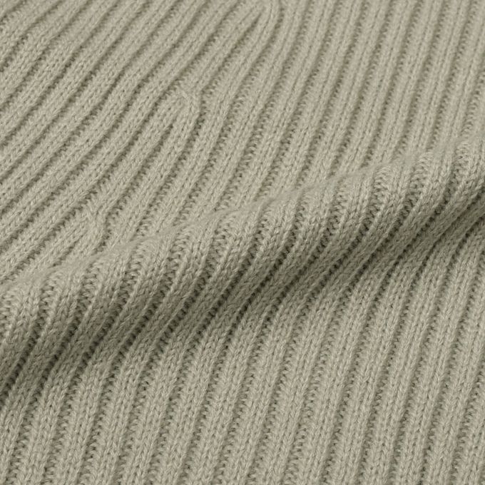 akachan honpo - 長袖亨利領針織洋裝-綠色