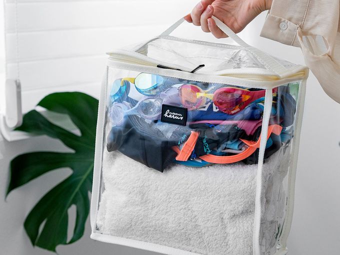 HARUhonpo 小晴天本舖 - 寶可樂收袋-外出立立袋-榛果奶(透明) (L)