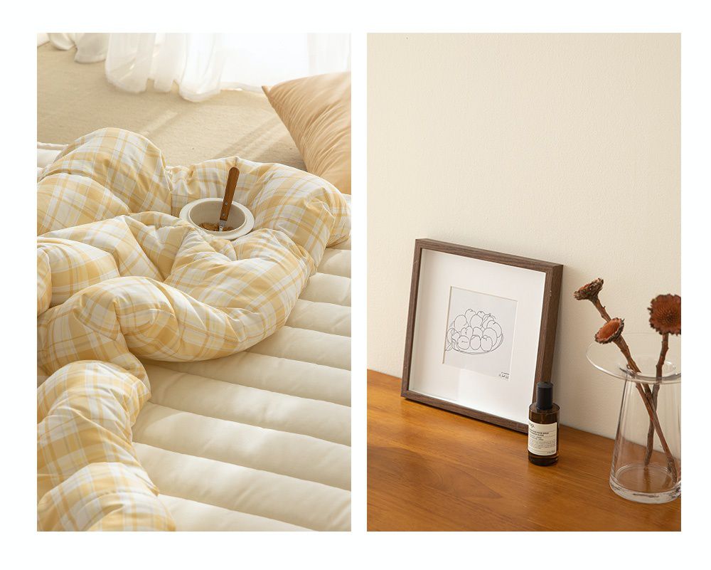 韓國 Maatila - 可水洗超細纖維桃皮感四季被-香橙果凍