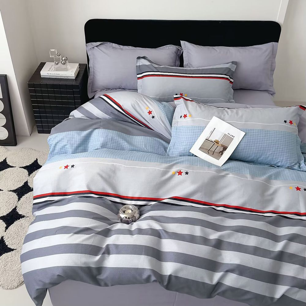 台灣製 極致純棉寢具組-沐光-單人三件式床包被套組