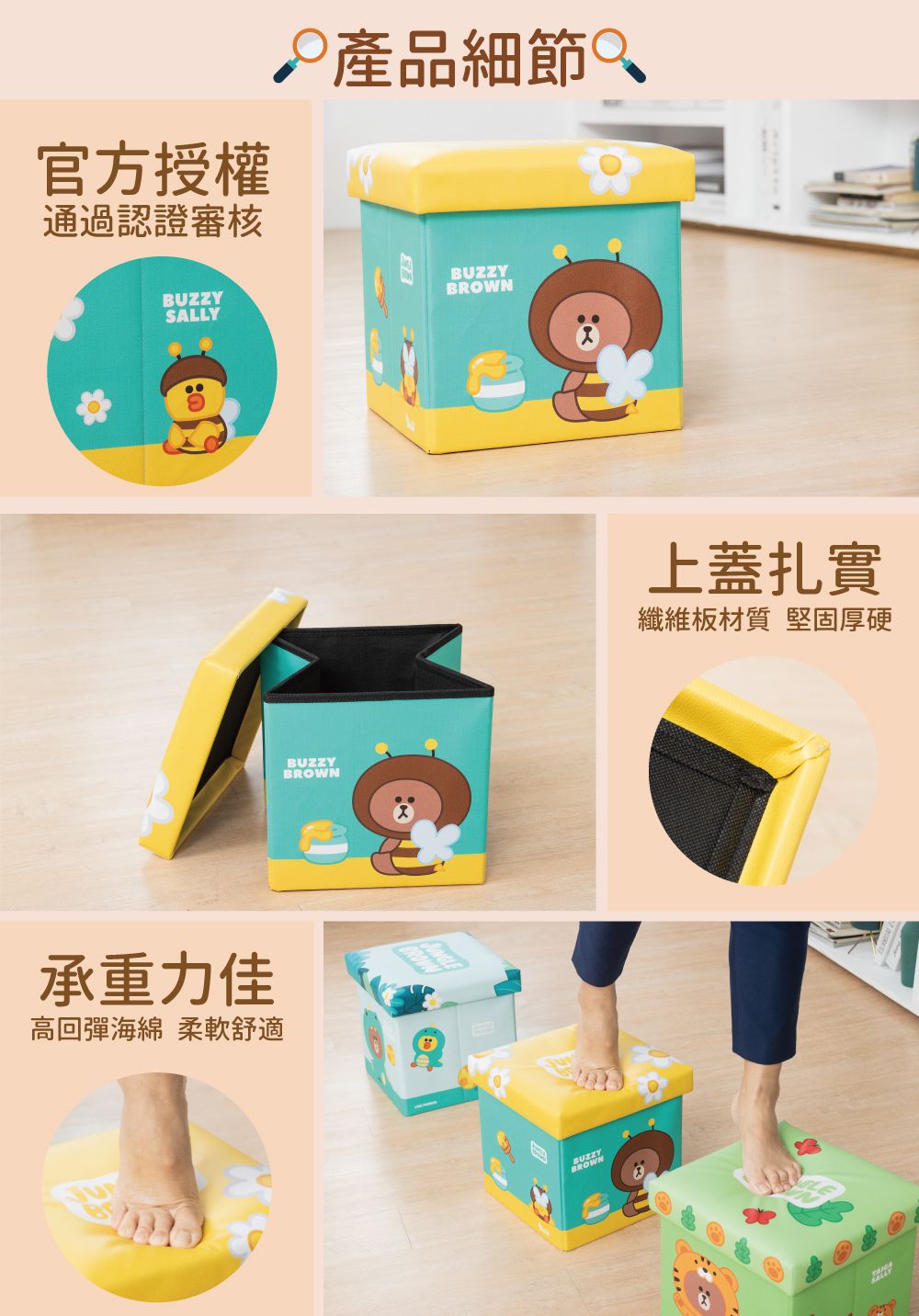 YODA - LINE FRIENDS熊大造型收納箱-老虎款